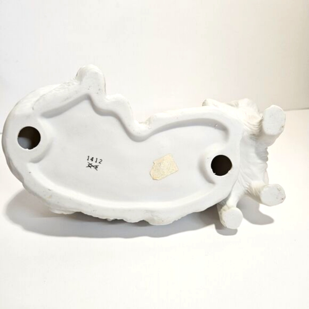 Vintage Homco Mother Cat Two Kittens White Longhair Porcelain Figurine #1412 - Picture 7 of 10